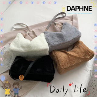 Daphne กระเป๋าสะพายไหล่ ทรงโท้ท ขนปุย สําหรับผู้หญิง