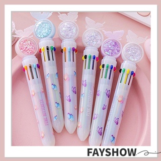 Fay ปากกาลูกลื่น ลายผีเสื้อน่ารัก 10 สี สําหรับโรงเรียน สํานักงาน