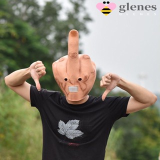 Glenes หน้ากากยางสวมนิ้วกลาง แบบสร้างสรรค์ ระบายอากาศ สําหรับปาร์ตี้ฮาโลวีน