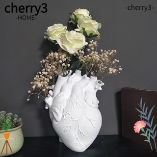 Cherry3 แจกันเรซิ่น รูปหัวใจ สีขาว สีทอง สีแดง หลายซ็อกเก็ต สําหรับตกแต่งบ้าน