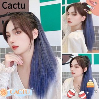 Cactu วิกผมตรง ทนความร้อน หลากสี แฟชั่น