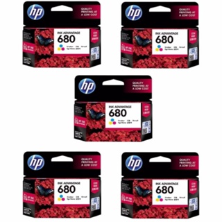 ตลับหมึกสี HP 680 TRI-COLOR Original Ink Advantage Cartridge (แพ๊ค5ชิ้น)