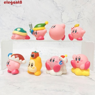 โมเดลฟิกเกอร์ PVC รูปการ์ตูนอนิเมะ Star Of Kirby Kirby น่ารัก สีชมพู ของเล่นสําหรับเด็ก