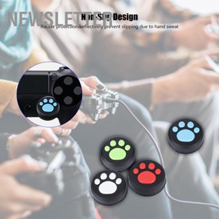 Newsletter จอยสติ๊กซิลิโคน 4 ชิ้นสำหรับ PS3/PS4 Thumb Grips Rocker Cap Cover สำหรับ Switch Pro