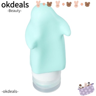 OKDEALS ขวดซิลิโคนเปล่า ขนาด 90 มล. สําหรับใส่เครื่องสําอาง เจลอาบน้ํา เหมาะกับการเดินทาง