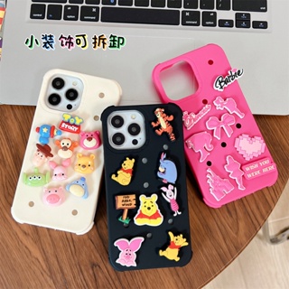 เคสโทรศัพท์ซิลิโคน TPU แบบนิ่ม ลายการ์ตูน Toy Story Winnie Barbie 3D กันกระแทก สําหรับ iPhone 1 Pro Max 14 Plus XR XS 12 13 Mini