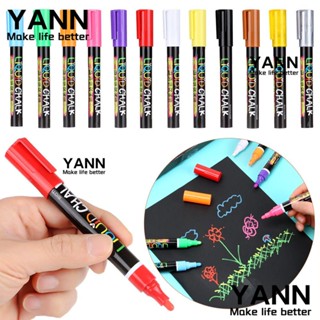 Yann1 ชอล์กเขียนกระจก หน้าต่าง โลหะ พลาสติก 12 สี