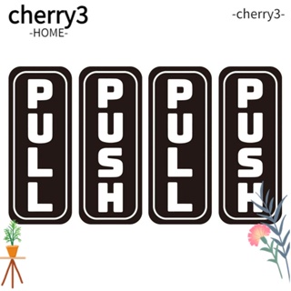 Cherry3 สติกเกอร์แนวตั้ง มีกาวในตัว สีดํา สําหรับติดประตู