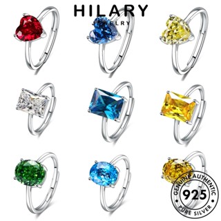 HILARY JEWELRY 925 แหวน แฟชั่น Silver ทับทิม ซิทริน เพชร รักหัวใจ เครื่องประดับ ต้นฉบับ แท้ ผู้หญิง มอยส์ซาไนท์ มรกต เครื่องประดับ เงิน เกาหลี ไพลิน M037