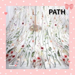 PATH ผ้าลูกไม้ ปักลายดอกไม้ สีสันสดใส สําหรับงานแต่งงาน