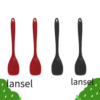 LANSEL ไม้พายซิลิโคน สีดํา ทนความร้อน สําหรับทําเบเกอรี่ 4 ชิ้น