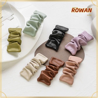 Rowans กิ๊บติดผม หนัง ทรงสี่เหลี่ยมผืนผ้า สีสันสดใส สําหรับผู้หญิง