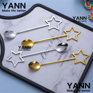 YANN1 ช้อนกาแฟ ช้อนน้ําแข็ง ขนมหวาน สเตนเลส สไตล์สร้างสรรค์