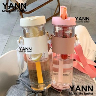 YANN1 ขวดน้ําดื่ม สีโปร่งใส สําหรับกลางแจ้ง