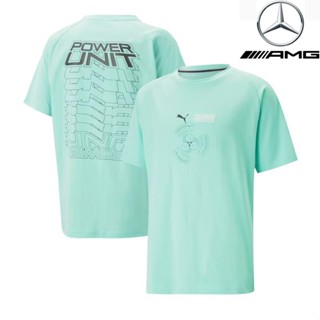 เสื้อกีฬาแขนสั้น ลายทีมแข่งขัน F1 Mercedes AMG Petronas F1 เหมาะกับฤดูร้อน สําหรับผู้ชาย และผู้หญิง 2023