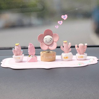 Creative Cartoon Car Decoration Car Dashboard Little Doll Desk Ornament Cute Dinosaur Car Supplies Goddess Style OlSX