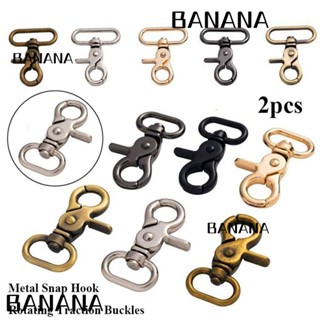 Banana1 ใหม่ หัวเข็มขัดโลหะ หมุนได้ 32 มม. 38 มม. 4 สี อุปกรณ์เสริม สําหรับกระเป๋าเดินทางสัตว์เลี้ยง 2 ชิ้น