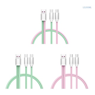 【CH*】สายเคเบิลแยก Micro USB Type C 5 พอร์ต ชาร์จได้นาน