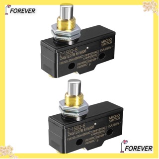 FOREVER สวิตช์ไมโครลิมิต ขั้วต่อสกรู สีดํา Z-15GQ-B ทองแดง Z-15GQ-B พลาสติก สําหรับช่างไฟฟ้า 2 ชิ้น