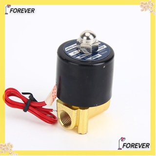 Forever วาล์วโซลินอยด์นิวเมติก สีดํา 1/4 นิ้ว NPT AC220V 2W025-08