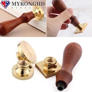 Myronghd แสตมป์ตราประทับขี้ผึ้ง หัวทองแดง สไตล์เรโทร สําหรับปิดผนึกซองจดหมาย DIY