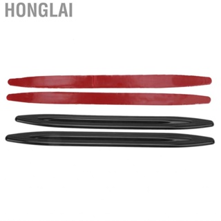 Honglai 2pcs Car Front Rear Bumper Protector Body Door Corner AntiScratch Strips Glossy Black Modification Universal