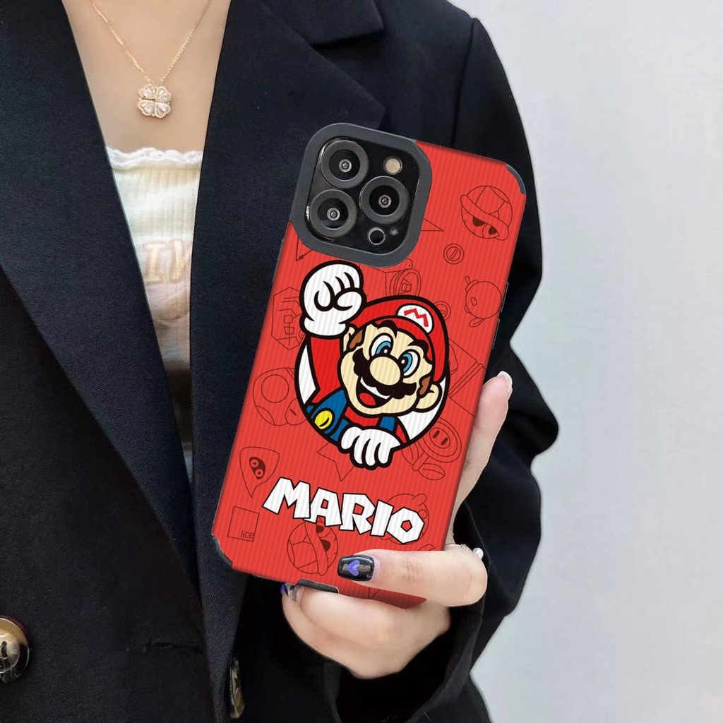 IPhone กรณีการ์ตูน Mario หนังสําหรับ iPhone 16 15 11 12 13 14 Pro MAX 7 8 Plus 12Pro X XR XS MAX 17 16E Air 14Plus ซิลิโคน Super Protector นุ่มกันกระแทกปกหลัง