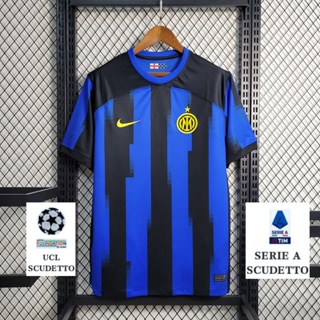 เสื้อกีฬาแขนสั้น ลายทีมชาติฟุตบอล Inter Mil-an Man 23 24 ชุดเหย้า สําหรับผู้ชาย ไซซ์ S - 4XL