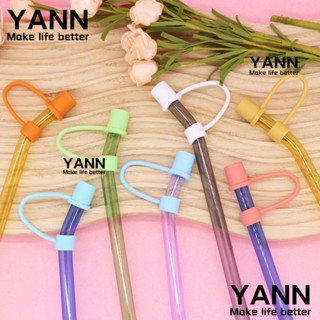 Yann1 จุกปิดหลอดดูดน้ํา ซิลิโคน กันฝุ่น กันหก หลากสี 10 มม. 10 ชิ้น