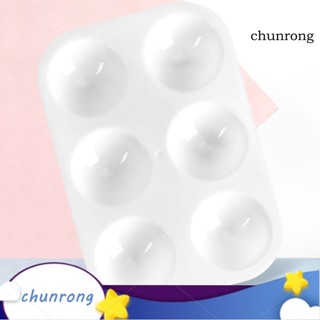 Chunrong ถาดสีน้ํา พลาสติก หนา 6 หลุม สีขาว สําหรับผสมสีน้ํา งานฝีมือ DIY 10 ชิ้น