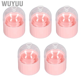 Wuyuu Plastic Makeup Sponge Case  Cover Portable Hanging Handle Clear Pink Versatile for Storage Ear Studs