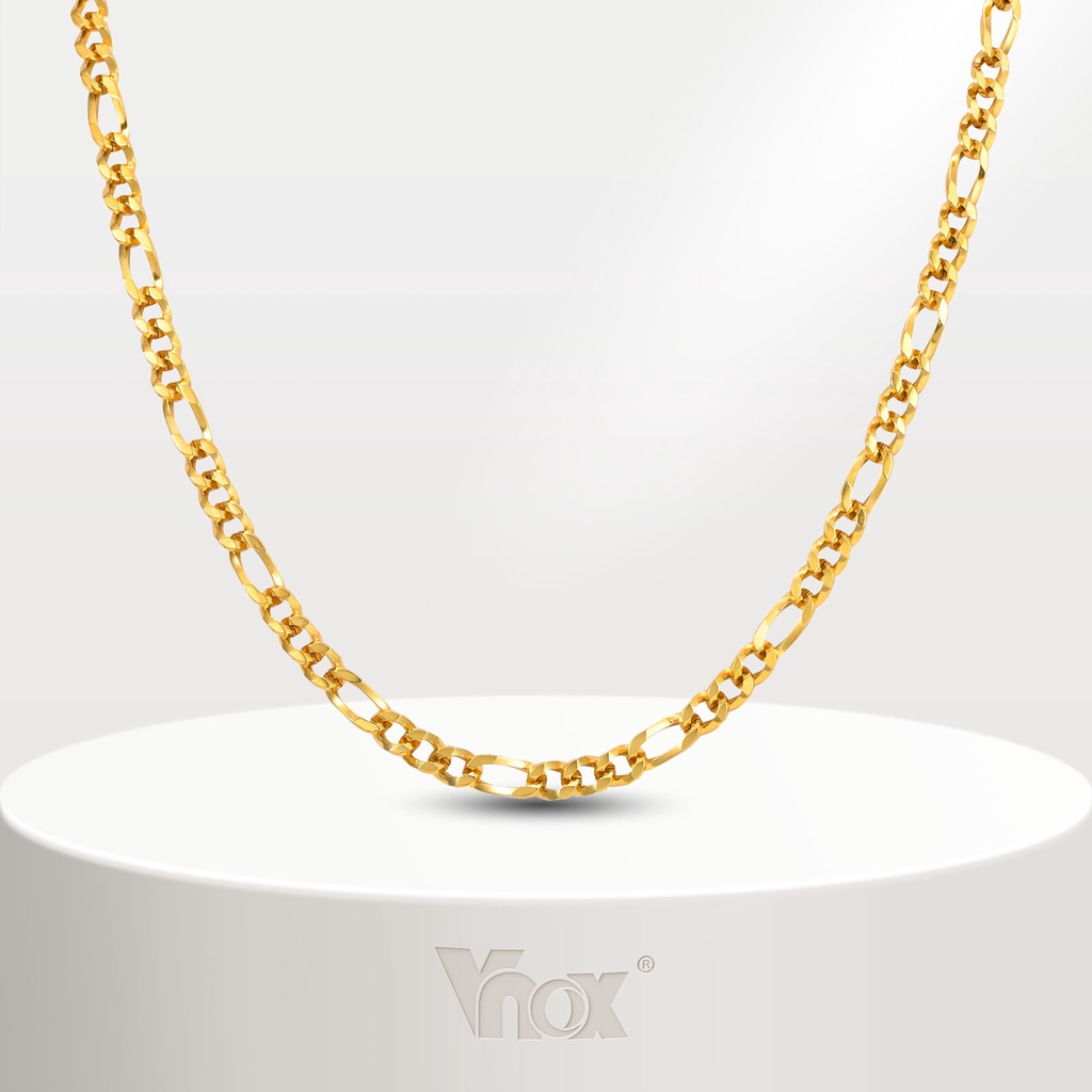 Vnox สร้อยคอโซ่ สเตนเลส สีทอง สีเงิน 5.5 มม. เรียบง่าย สําหรับผู้หญิง ผู้ชาย
