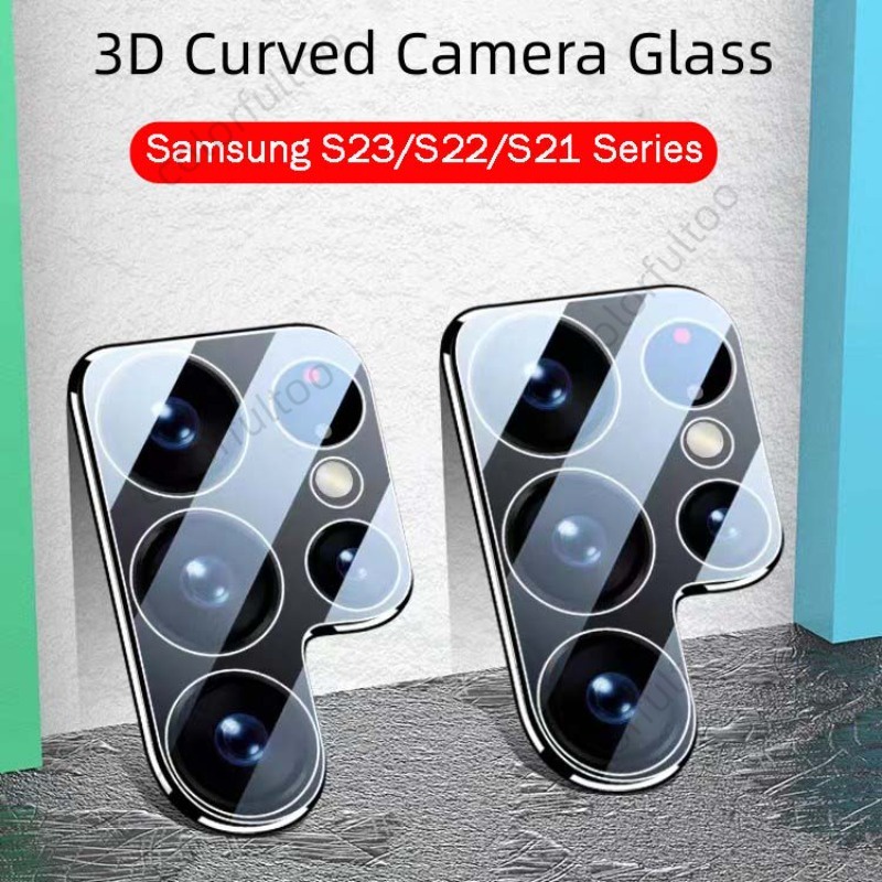 ฟิล์มกระจกนิรภัยกันรอยหน้าจอ เลนส์กล้อง 3D สําหรับ Samsung Galaxy S23 FE S23 S22 Ultra Plus S23+ S23