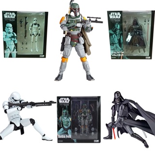 โมเดลฟิกเกอร์ อนิเมะ Yamaguchi Star Wars Revo Revoltech Stormtrooper Darth Vader Boba Fett ของเล่นสําหรับเด็ก