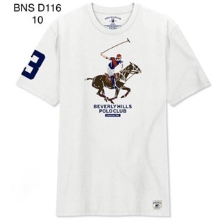 เสื้อยืดคอกลม HM เสื้อยืด Beverly Hills Polo Club แท้จากช็อปเสื้อยืดคอกลมผ้าฝ้าย