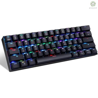 [DZ]MOTOSPEED Ck61 RGB คีย์บอร์ดเกมมิ่ง OUTMU สวิตช์สีแดง 61 คีย์ พร้อมไฟแบ็คไลท์ สีดํา