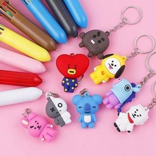 พวงกุญแจ จี้การ์ตูนสัตว์ Kpop BTS Kawaii Bt21 เครื่องประดับ แฟชั่นสําหรับผู้หญิง