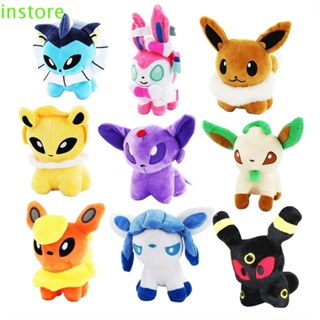 Instore ตุ๊กตาการ์ตูนโปเกม่อน น่ารัก ผ้ากํามะหยี่ขนนิ่ม รุ่น Q Eevee Jolteon Umbreon Sylveon Leafeon Glaceon