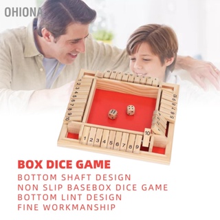  OHIONA กล่องไม้ลูกเต๋าเกมโต้ตอบการเรียนรู้คณิตศาสตร์กล่องเกมกระดานลูกเต๋าสำหรับผู้ใหญ่เด็ก