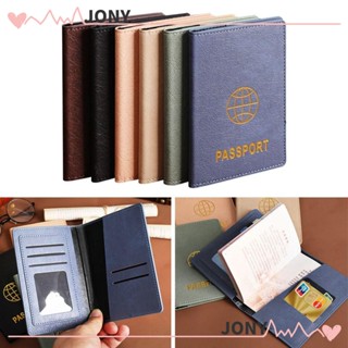 Jy1 ปกหนังสือเดินทาง, อุปกรณ์การเดินทาง กันน้ํา ID ที่ใส่บัตรเครดิต, ที่อยู่ ID แบบพกพา ที่ใส่หนังสือเดินทาง หนัง PU แท็กกระเป๋าเดินทาง ผู้หญิง ผู้ชาย