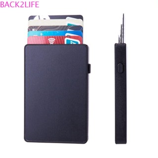 Back2life Rfid เคสกล่องเก็บบัตรเครดิต อัจฉริยะ อัตโนมัติ ป้องกัน Rfid Blocking