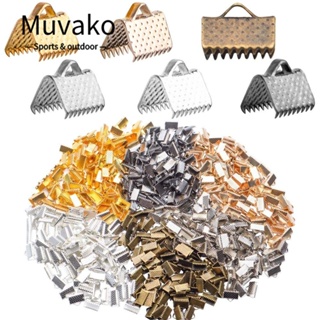 Muvako แคลมป์ปลายสายริบบิ้น อะลูมิเนียมอัลลอย คละสี 10 มม. 300 ชิ้น