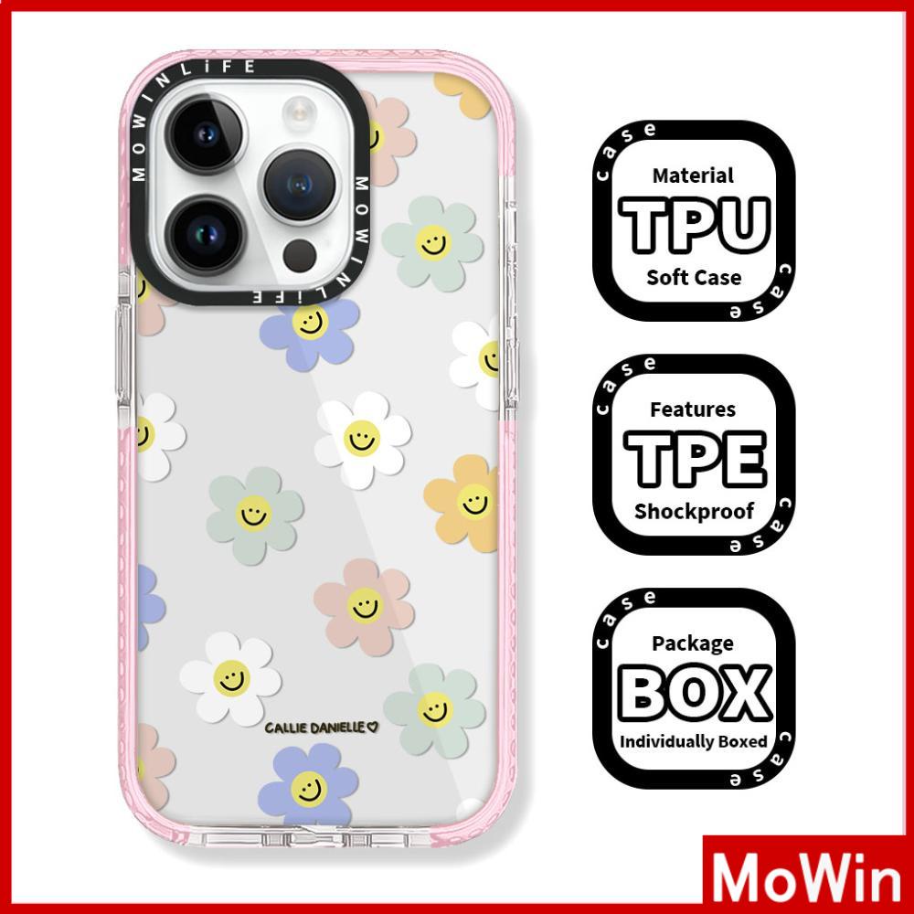 Mowin - เข้ากันได้สำหรับ 1511 เคส iphone 11 เคสนิ่มเคสใสหนากันกระแทกกรอบป้องกันกล้องดอกไม้สีสันสดใสเข้ากันได้กับ 13 Pro Max 12 Pro Max XR XS 7 8Plus
