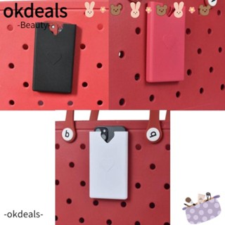 Okdeals ที่วางโทรศัพท์มือถือ พลาสติก สีขาว แดง ดํา อุปกรณ์เสริม สําหรับกระเป๋าจ็อกกิ้ง 3 ชิ้น