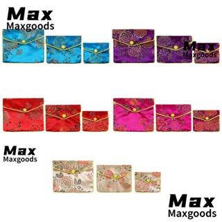 Maxg กระเป๋าผ้า ปักลาย แฮนด์เมด แบบพกพา