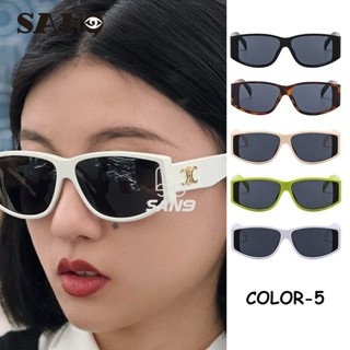 【บานพับโลหะ】COD (San9) 2023 แว่นตากันแดด แฟชั่นเกาหลี สีดํา สําหรับผู้หญิง UV400