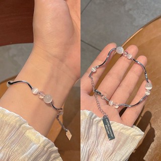 พร้อมส่ง สร้อยข้อมือ ประดับลูกปัดโอปอล ประดับพู่ แฟชั่นสําหรับผู้หญิง