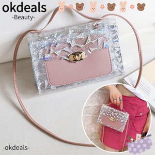 Okdeals กระเป๋าสะพายไหล่ กระเป๋าถือ หนัง PU นิ่ม ขนาดเล็ก สําหรับผู้หญิง