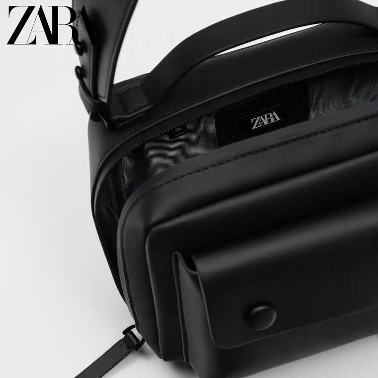 【ลดราคาจํากัดเวลา】zara กระเป๋าสะพายไหล่ ลําลอง ทรงสี่เหลี่ยม ขนาดเล็ก ใส่โทรศัพท์มือถือได้ สําหรับผู้ชาย