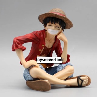 ตุ๊กตาลิง One Piece หน้ายิ้ม 13 ซม. โมเดลฟิกเกอร์ PVC รูปลูฟี่ ของเล่นสําหรับเด็ก